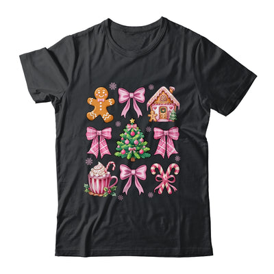 Christmas Coquette Bow Pink Gingerbread Xmas Girls Holiday Shirt & Sweatshirt | teecentury