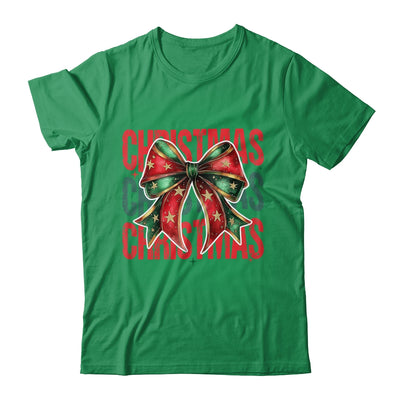 Christmas Coquette Bow Retro Christmas Season Girls Women Shirt & Sweatshirt | teecentury