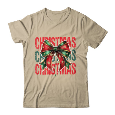 Christmas Coquette Bow Retro Christmas Season Girls Women Shirt & Sweatshirt | teecentury
