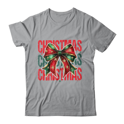 Christmas Coquette Bow Retro Christmas Season Girls Women Shirt & Sweatshirt | teecentury