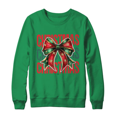 Christmas Coquette Bow Retro Christmas Season Girls Women Shirt & Sweatshirt | teecentury