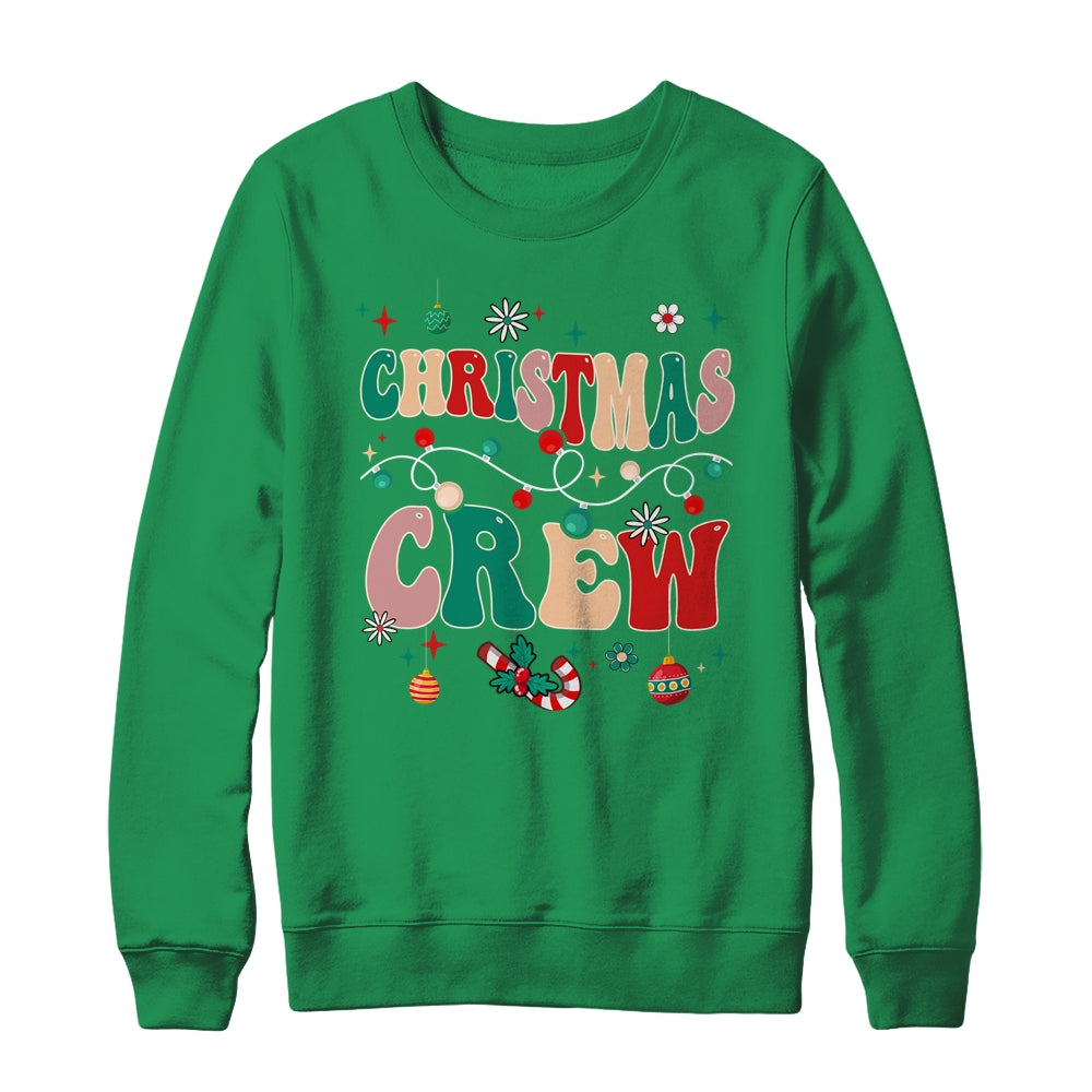Christmas Crew Xmas Lights Happy Holiday Women Girl Groovy Shirt & Sweatshirt | teecentury