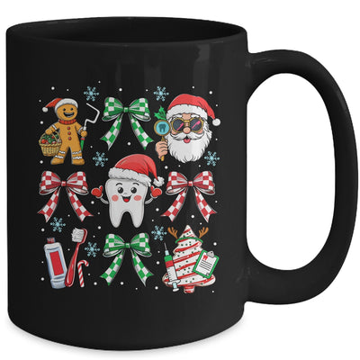 Christmas Dental Squad Crew Dentist Assistant Bow Coquette Mug | teecentury