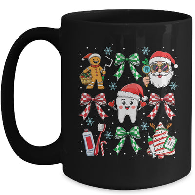 Christmas Dental Squad Crew Dentist Assistant Bow Coquette Mug | teecentury