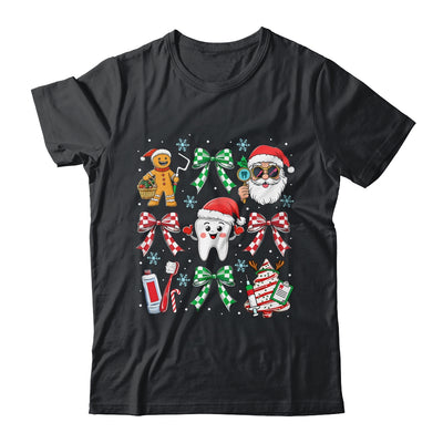 Christmas Dental Squad Crew Dentist Assistant Bow Coquette Shirt & Sweatshirt | teecentury