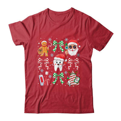 Christmas Dental Squad Crew Dentist Assistant Bow Coquette Shirt & Sweatshirt | teecentury