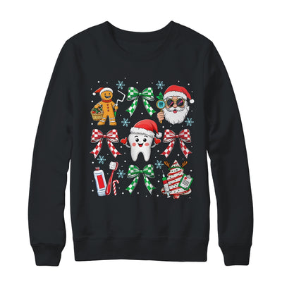 Christmas Dental Squad Crew Dentist Assistant Bow Coquette Shirt & Sweatshirt | teecentury