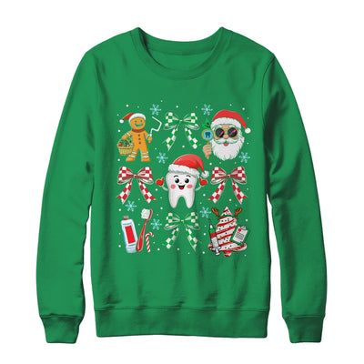Christmas Dental Squad Crew Dentist Assistant Bow Coquette Shirt & Sweatshirt | teecentury