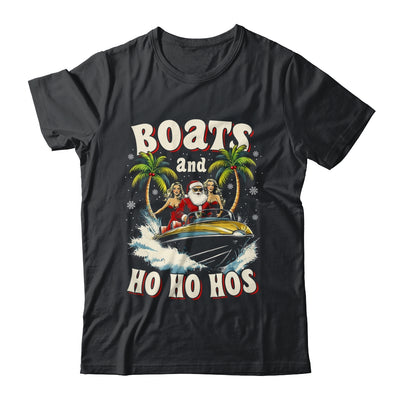 Christmas Funny Santa Boats And Ho Ho Hos Boat Captain Men Shirt & Sweatshirt | teecentury