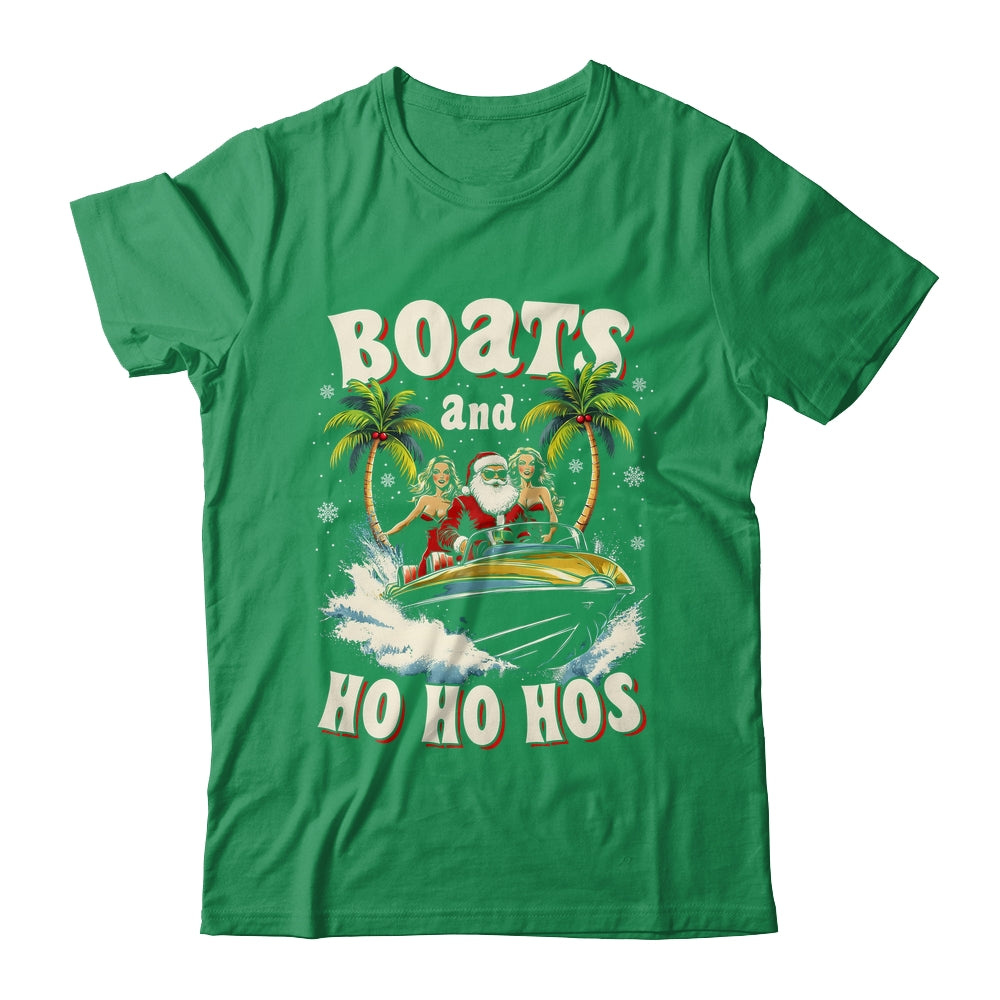 Christmas Funny Santa Boats And Ho Ho Hos Boat Captain Men Shirt & Sweatshirt | teecentury