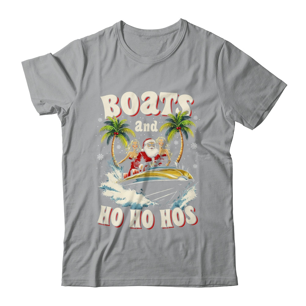 Christmas Funny Santa Boats And Ho Ho Hos Boat Captain Men Shirt & Sweatshirt | teecentury