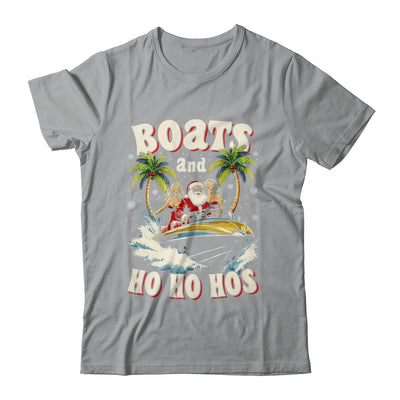 Christmas Funny Santa Boats And Ho Ho Hos Boat Captain Men Shirt & Sweatshirt | teecentury