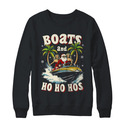 Christmas Funny Santa Boats And Ho Ho Hos Boat Captain Men Shirt & Sweatshirt | teecentury