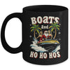 Christmas Funny Santa Boats And Ho Ho Hos Boat Captain Men Mug | teecentury