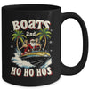 Christmas Funny Santa Boats And Ho Ho Hos Boat Captain Men Mug | teecentury
