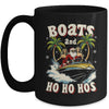 Christmas Funny Santa Boats And Ho Ho Hos Boat Captain Men Mug | teecentury