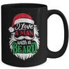 Christmas I Love A Man With A Beard Funny Santa Claus Mug | teecentury