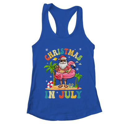 Christmas In July Funny Santa Summer Beach Vacation Shirt & Tank Top | teecentury