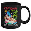 Christmas In July Palm Tree Beach Hawaii Summer Santa Mens Mug | teecentury