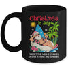 Christmas In July Palm Tree Beach Hawaii Summer Santa Mens Mug | teecentury