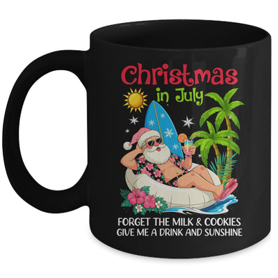 Christmas In July Palm Tree Beach Hawaii Summer Santa Mens Mug | teecentury