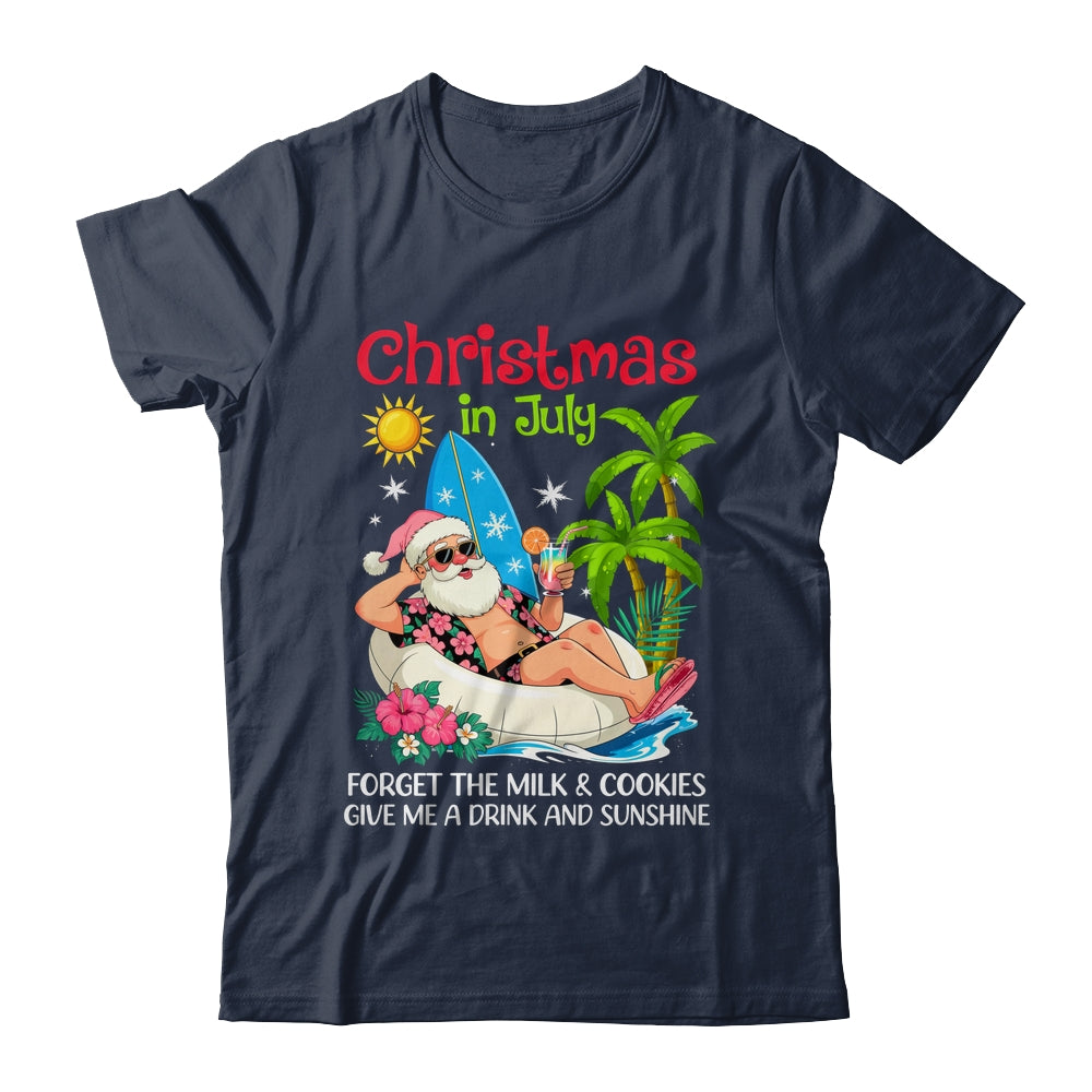 Christmas In July Palm Tree Beach Hawaii Summer Santa Mens Shirt & Tank Top | teecentury