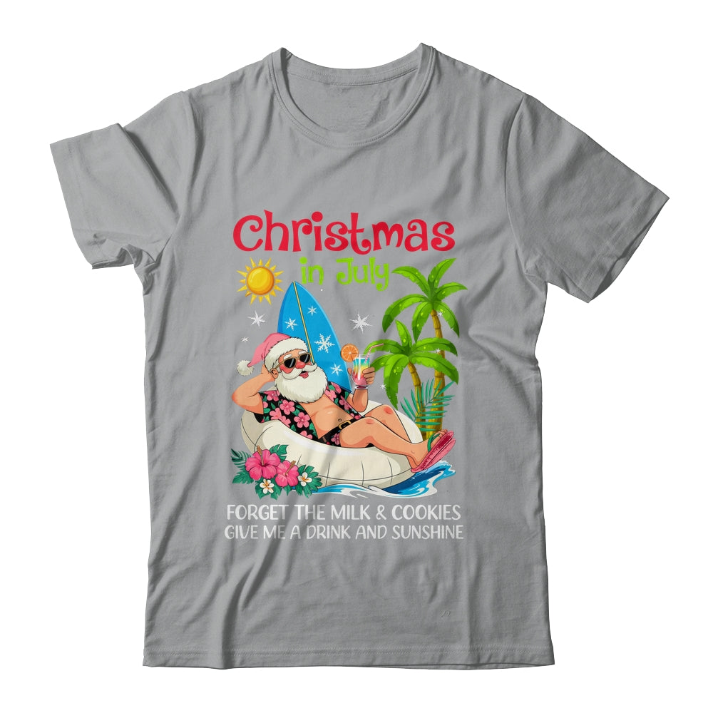 Christmas In July Palm Tree Beach Hawaii Summer Santa Mens Shirt & Tank Top | teecentury