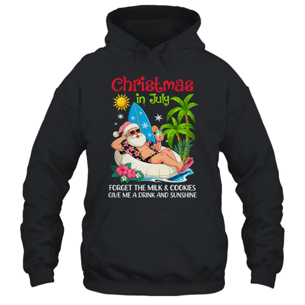 Christmas In July Palm Tree Beach Hawaii Summer Santa Mens Shirt & Tank Top | teecentury