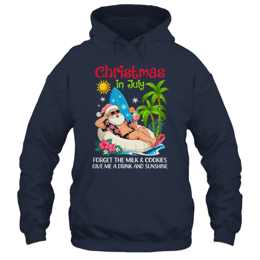 Christmas In July Palm Tree Beach Hawaii Summer Santa Mens Shirt & Tank Top | teecentury