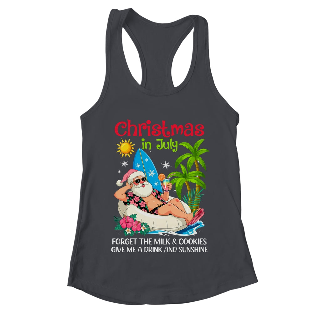 Christmas In July Palm Tree Beach Hawaii Summer Santa Mens Shirt & Tank Top | teecentury