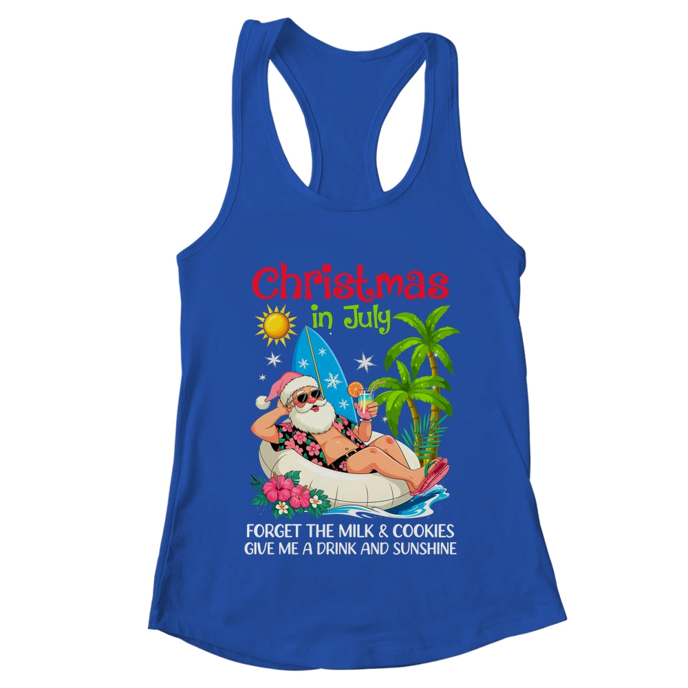 Christmas In July Palm Tree Beach Hawaii Summer Santa Mens Shirt & Tank Top | teecentury