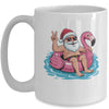 Christmas In July Santa Flamingo Summer Xmas Boys Kids Mug | teecentury