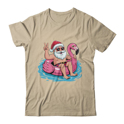 Christmas In July Santa Flamingo Summer Xmas Boys Kids Shirt & Tank Top | teecentury
