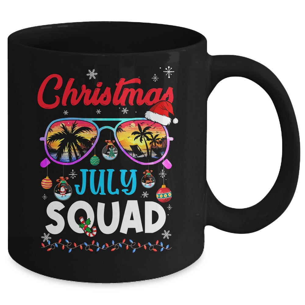 Christmas In July Squad Sunglasses Summer Beach Funny Xmas Mug | teecentury