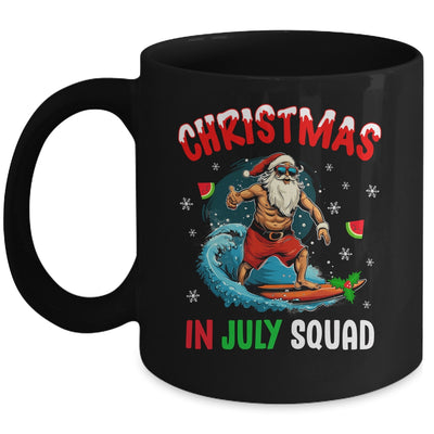 Christmas In July Summer Santa Claus Beach Hawaii Surf Mug | teecentury