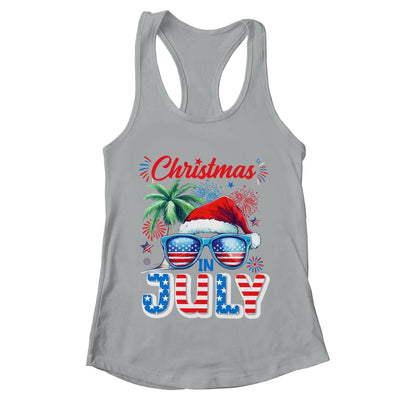 Christmas In July Summer Vacation Hawaii Santa USA Flag Men Shirt & Tank Top | teecentury