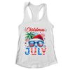 Christmas In July Summer Vacation Hawaii Santa USA Flag Men Shirt & Tank Top | teecentury