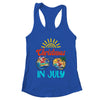 Christmas In July Sunglasses Santa Flamingo Summer Vacation Shirt & Tank Top | teecentury