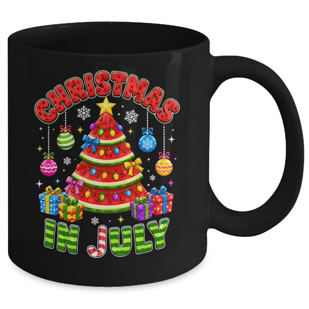 Christmas In July Watermelon Xmas Tree Summer Men Women Kids Mug | teecentury