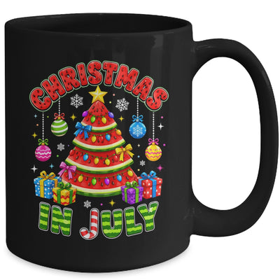 Christmas In July Watermelon Xmas Tree Summer Men Women Kids Mug | teecentury