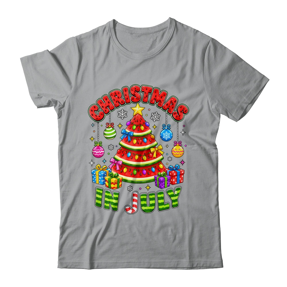 Christmas In July Watermelon Xmas Tree Summer Men Women Kids Shirt & Tank Top | teecentury