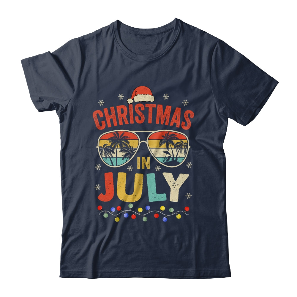Christmas In July With Vintage Sunglasses For Summer Xmas Shirt & Tank Top | teecentury