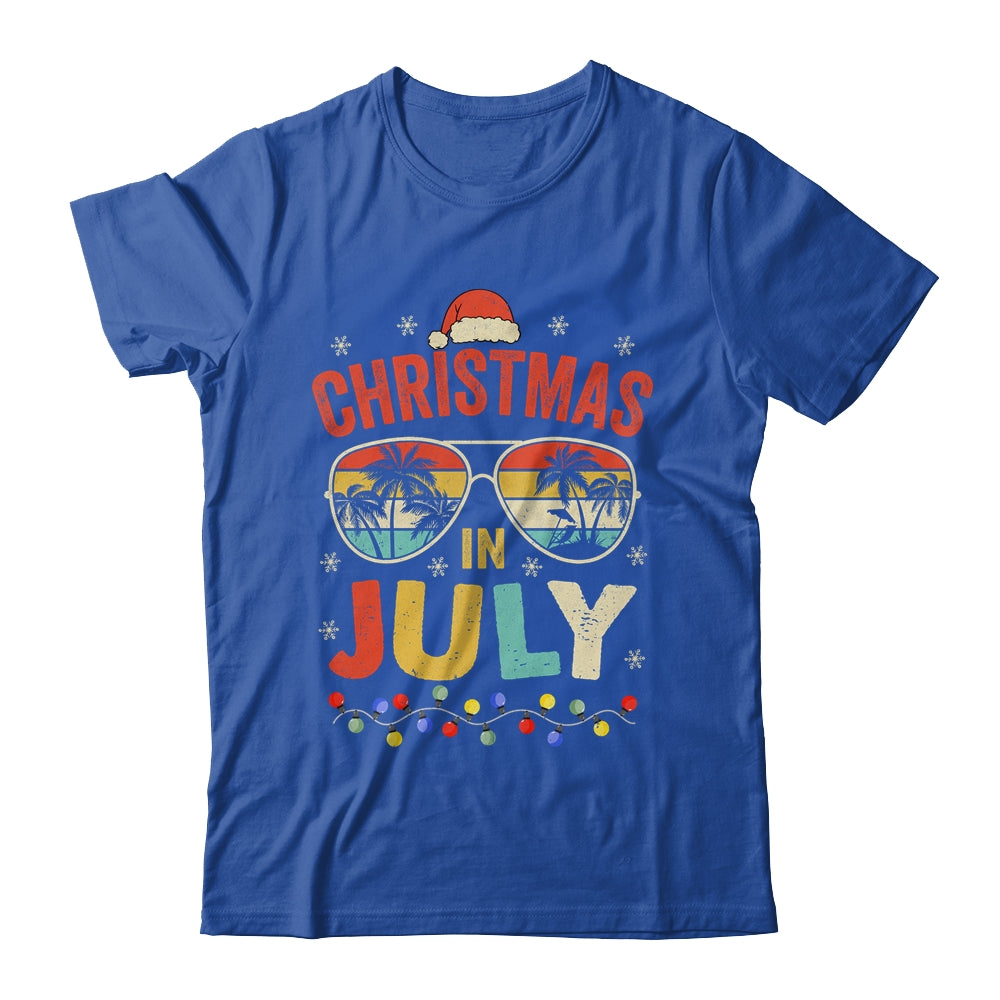 Christmas In July With Vintage Sunglasses For Summer Xmas Shirt & Tank Top | teecentury