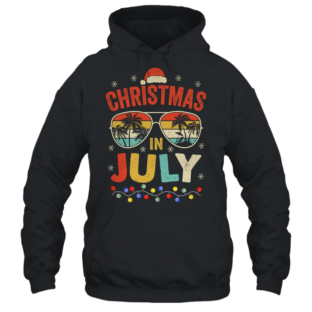 Christmas In July With Vintage Sunglasses For Summer Xmas Shirt & Tank Top | teecentury