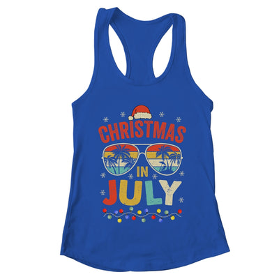 Christmas In July With Vintage Sunglasses For Summer Xmas Shirt & Tank Top | teecentury