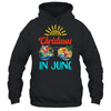 Christmas In June Sunglasses Santa Flamingo Summer Vacation Shirt & Tank Top | teecentury