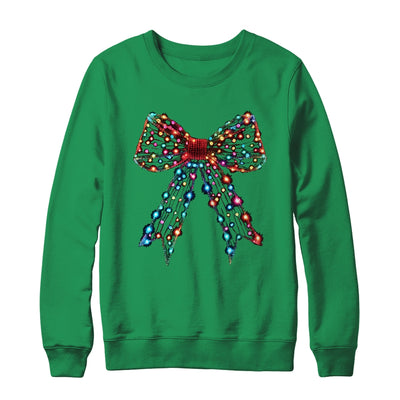 Christmas Light Coquette Bow Christmas Season New Year Retro Shirt & Sweatshirt | teecentury