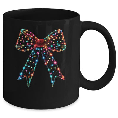 Christmas Light Coquette Bow Christmas Season New Year Retro Mug | teecentury