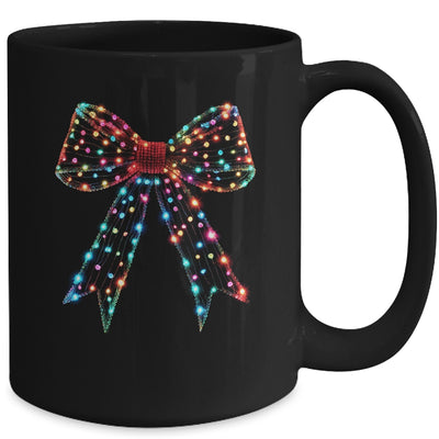 Christmas Light Coquette Bow Christmas Season New Year Retro Mug | teecentury