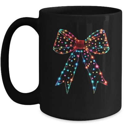 Christmas Light Coquette Bow Christmas Season New Year Retro Mug | teecentury
